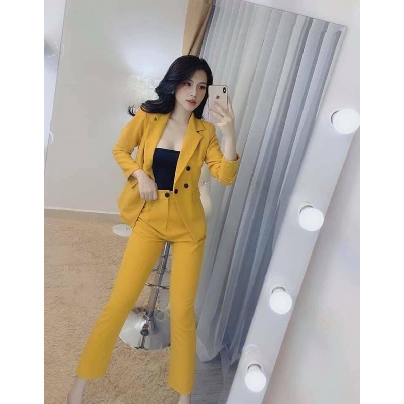 set áo vest 3 món quần dài công sở | BigBuy360 - bigbuy360.vn