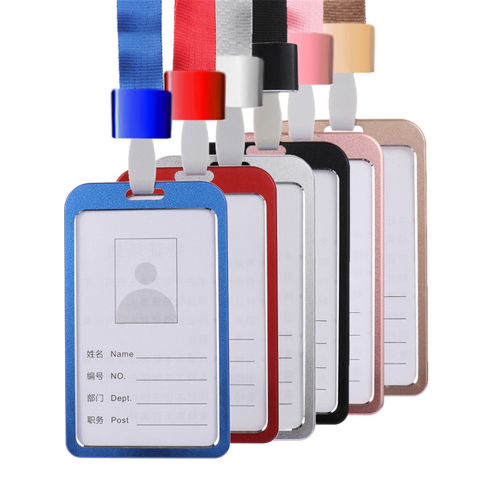 Set bao thẻ và dây đeo kim loại nhiều màu sắc tùy chọn