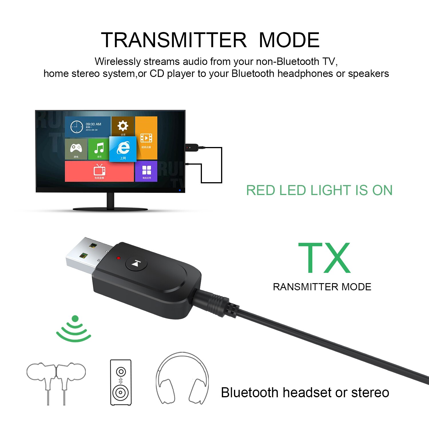 Bộ Thiết Bị Nhận Tín Hiệu Bluetooth 5.0 3 Trong 1 5.0 Chuyên Dụng Cho Tai Nghe / Máy Tính