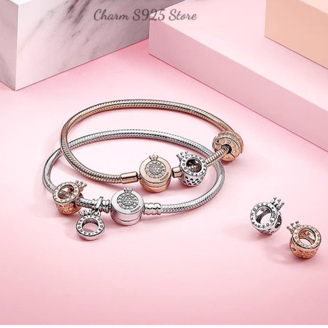 VÒNG TAY PAN ALE VƯƠNG MIỆN VÀNG HỒNG ĐÍNH ĐÁ HÀNG CAO CẤP