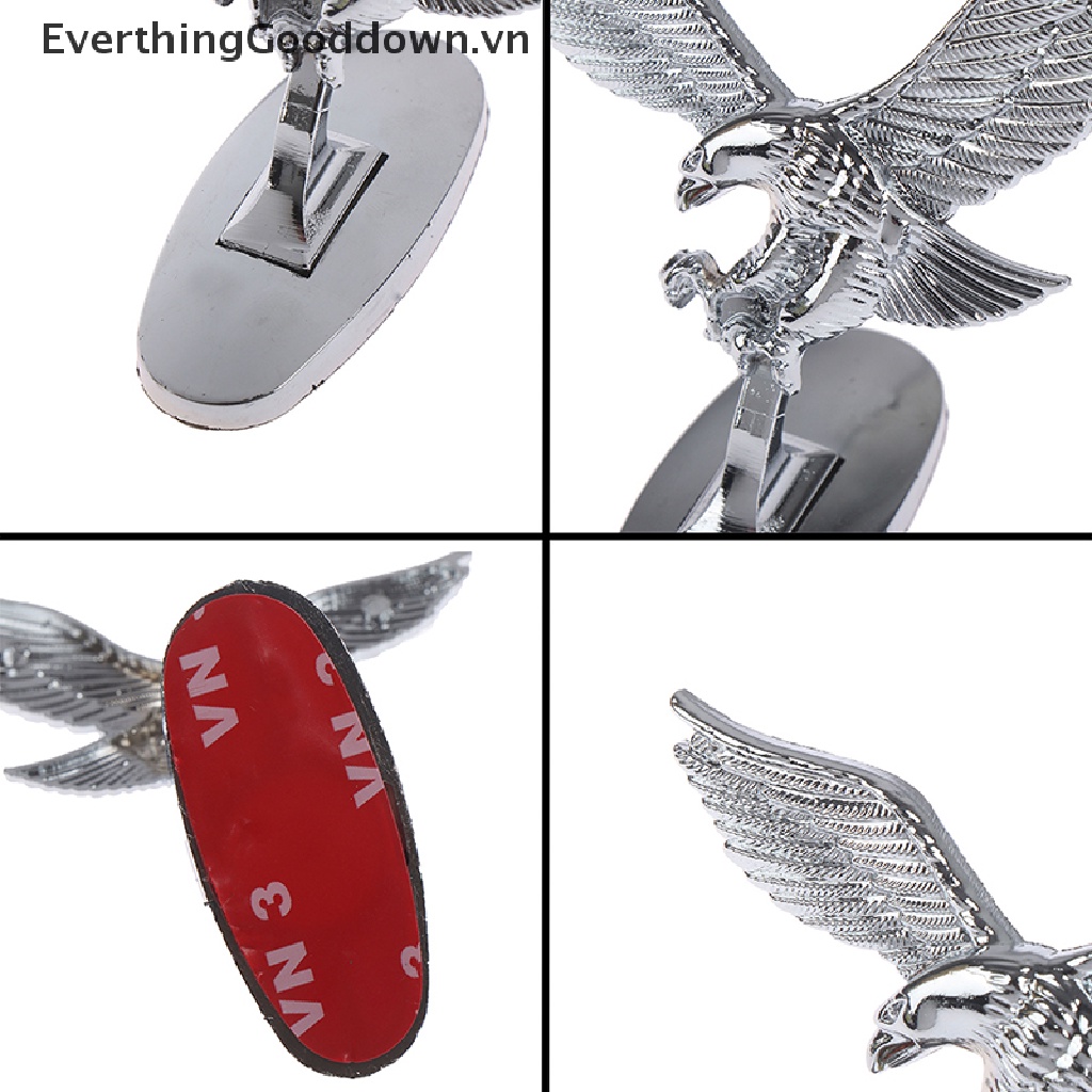 Ốp Chrome 3D Trang Trí Mui Xe Hơi Hình Thiên Thần / Chim Đại Bàng