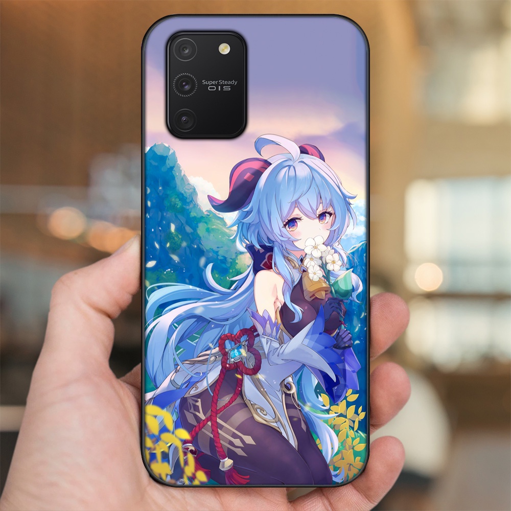 Ốp lưng Samsung S10 Lite viền đen in hình Ganyu Genshin Impact