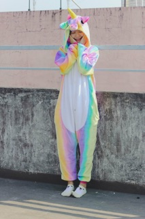 Pijama thú kì lân cầu vồng sặc sỡ 🌈