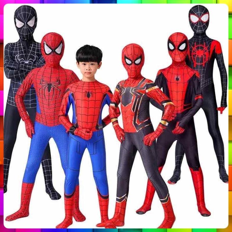 FREE SHIP Siêu nhân người nhện quần áo hóa trang cho bé vô cùng thoải mái khi vận động HEROKIDS COSPLAY0X