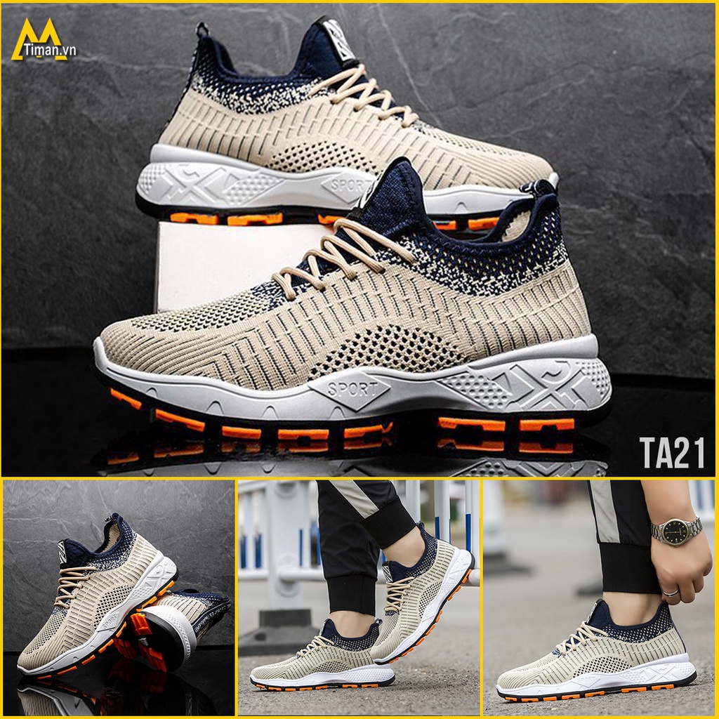 Giày thể thao nam, giày sneaker TIMAN TA21 đế êm vải thoáng khí bảo hành 1 năm