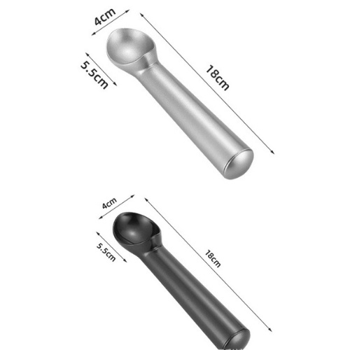 muỗng thìa gang đúc múc kem, sữa chua trân châu, muôi múc hoa quả khoét thịt viên cao cấp không gỉ dụng cụ pha chế
