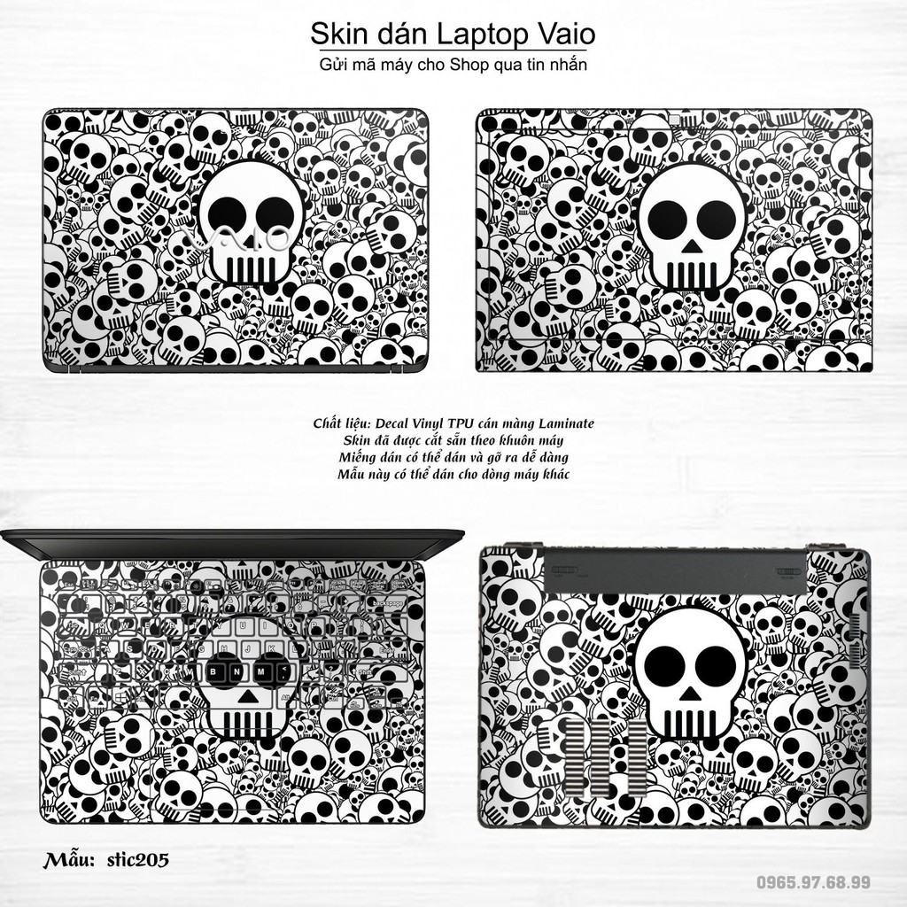 Skin dán Laptop Sony Vaio in hình Hoa văn sticker nhiều mẫu 33 (inbox mã máy cho Shop)