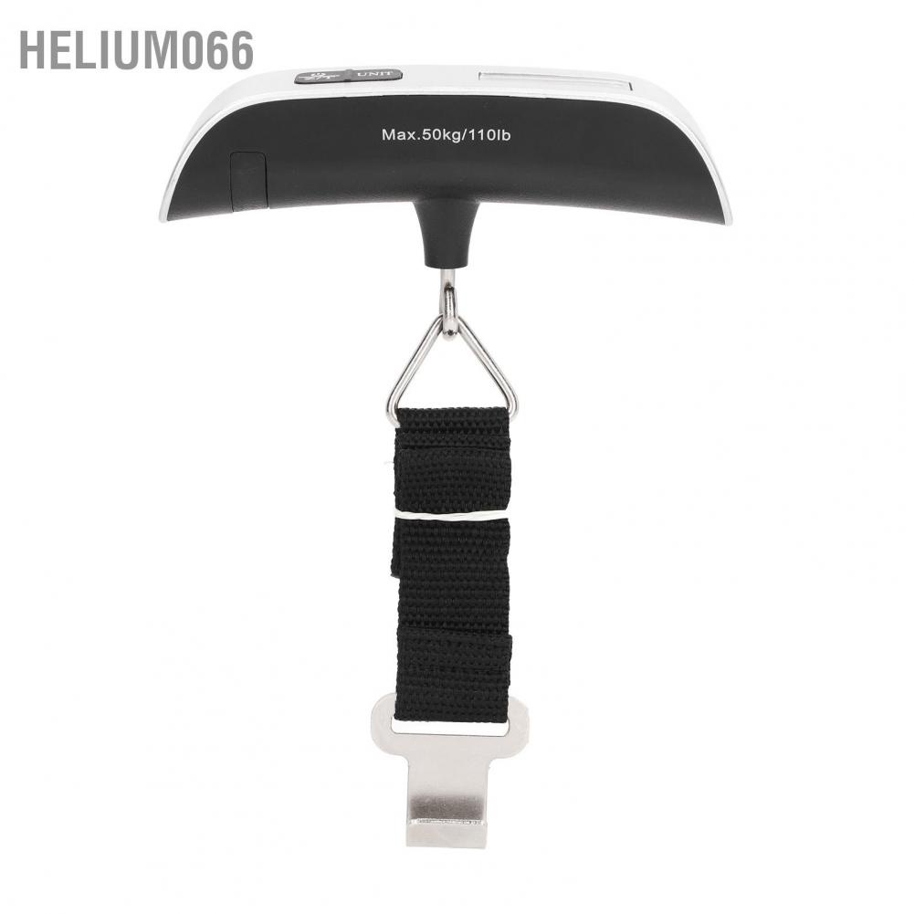 Cân hành lý va li cầm tay dạng đai treo có màn hình LCD kỹ thuật số đèn nền 50kg nhỏ gọn Helium066