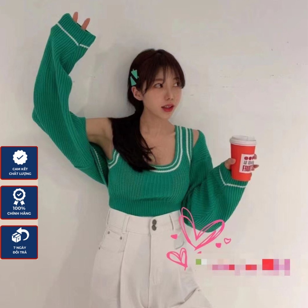 Set Áo Len Cadigan Hàng Chuẩn Qc Cao Cấp Set Áo 3 Lỗ Viền Len Dệt Tay Dài Siêu Xinh Phong Cách Hàn Quốc Ak1381