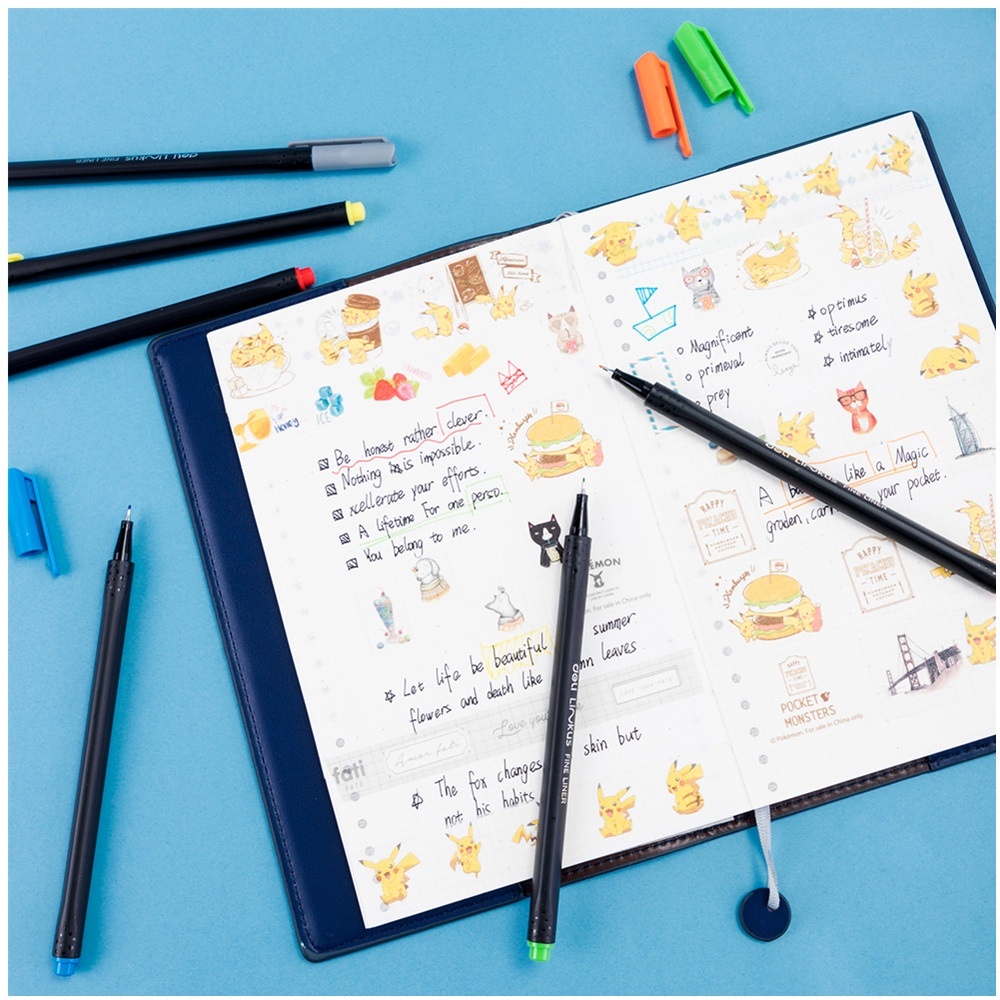 Bộ Bút Bi Ngòi 0.45mm 6 Màu Dễ Thương Cho Học Sinh