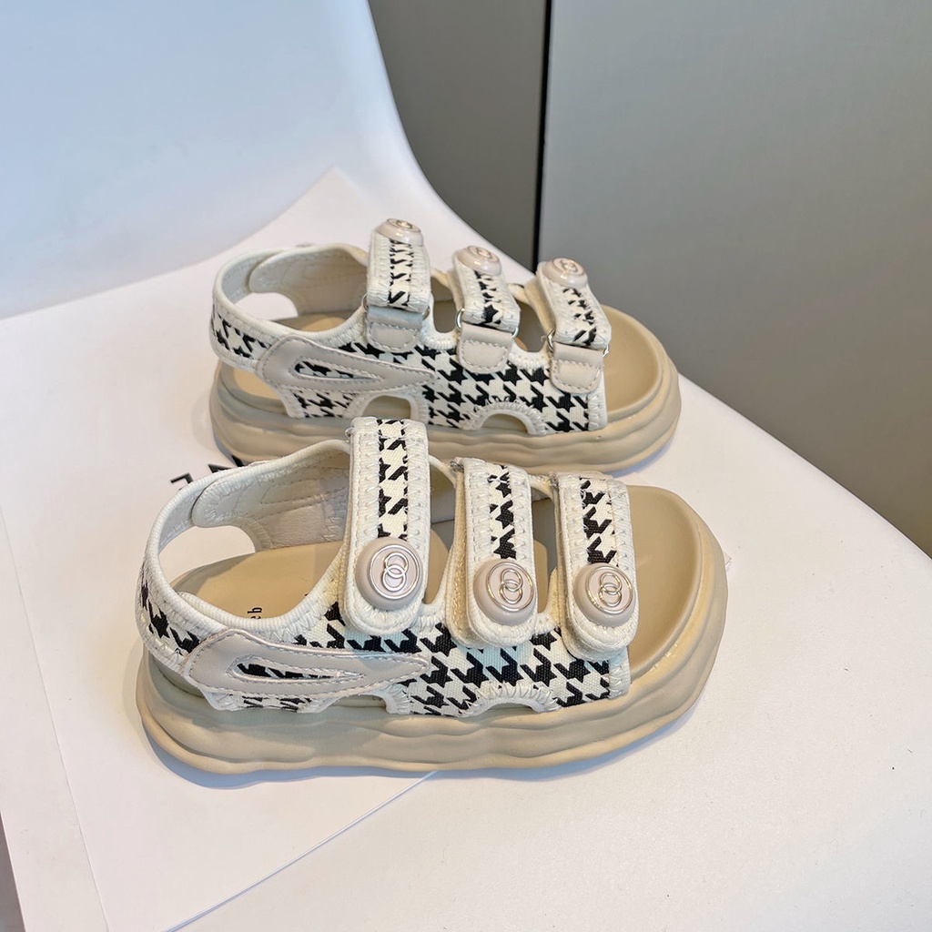 Giày Sandal Đế Dày 5 Hở Ngón Phong Cách Hàn Quốc Thời Trang Mùa Hè Cho Bé Gái