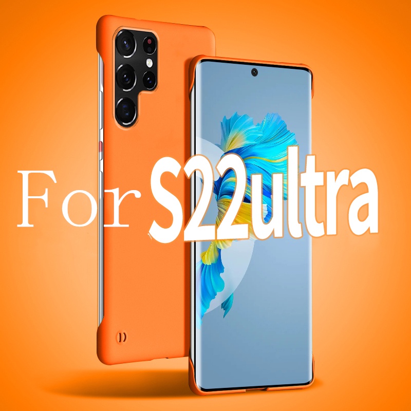 Ốp Điện Thoại PC Cứng Siêu Mỏng Không Viền Mặt Nhám Chống Va Đập Cho Samsung Galaxy S22 Ultra 5G