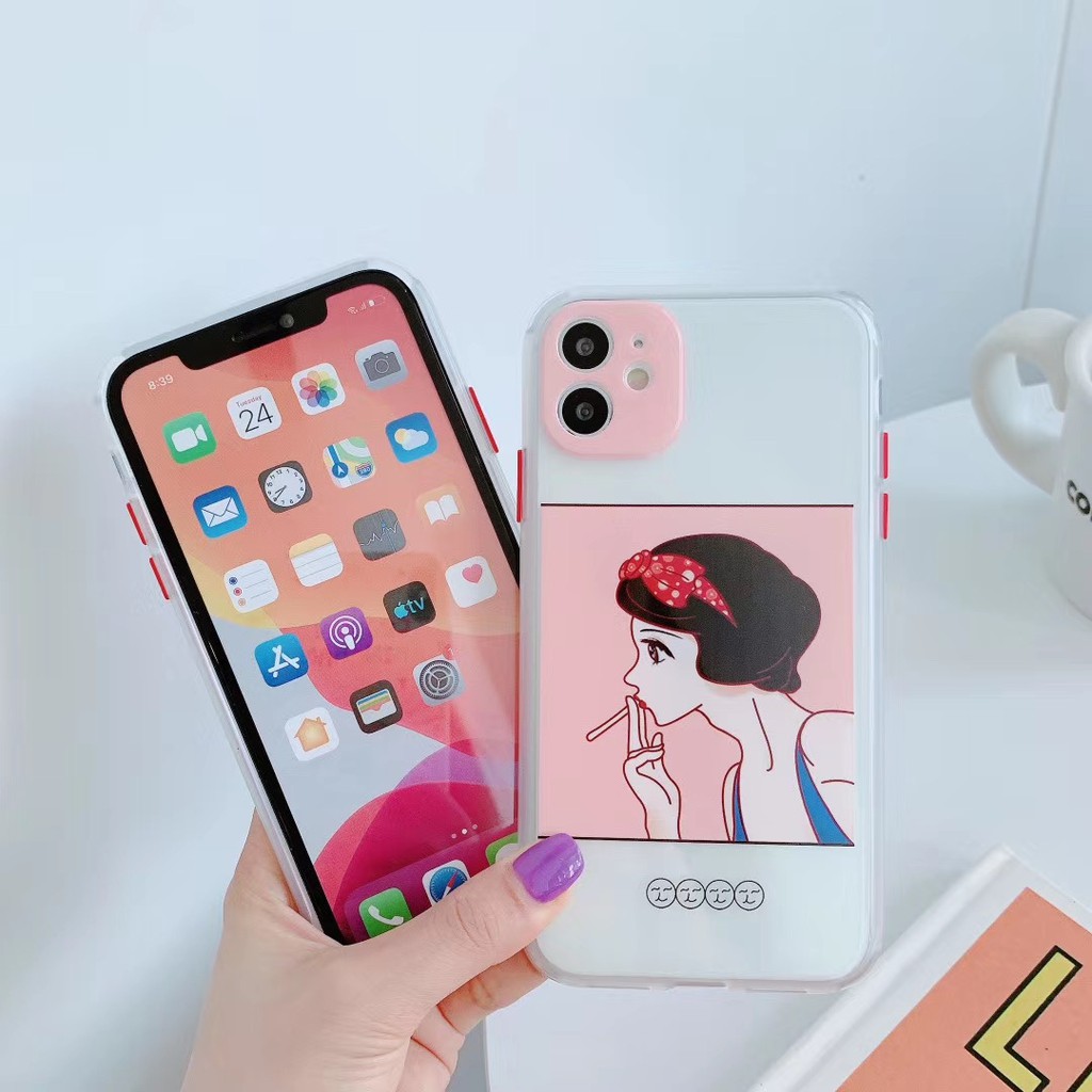 Ốp điện thoại mềm in hình công chúa Disney cho iPhone 11 11Promax 12mini 12 Pro promax 7Plus 7 8 8 X XR XSmax SE2020 | BigBuy360 - bigbuy360.vn