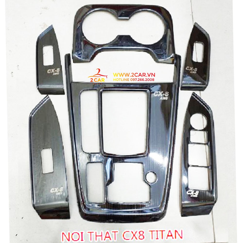 Ốp Nội Thất Xe Mazda Cx8 đời 2018 2019 2020 2021 2022, chất liệu Titan cao cấp