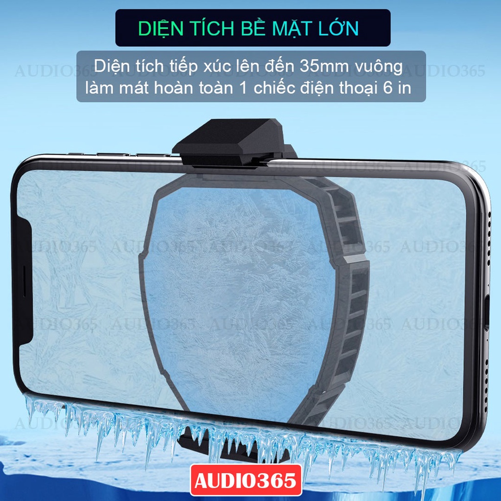 Quạt tản nhiệt điện thoại sò lạnh Memo DL05, chơi game mobile PUBG FF Liên Quân - AUDIO365