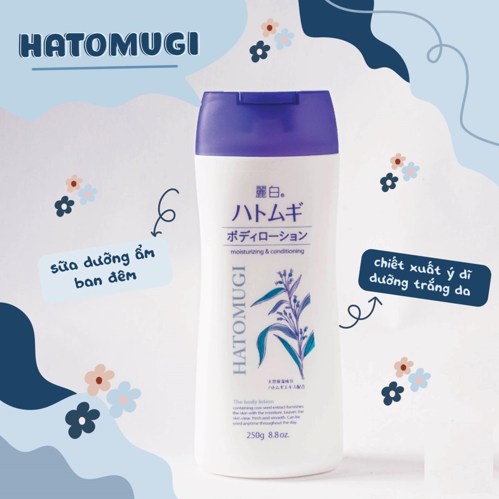 Sữa Dưỡng Thể Hatomugi Moisturizing & Conditioning Body Lotion cấp ẩm, dịu da, sáng da 250g
