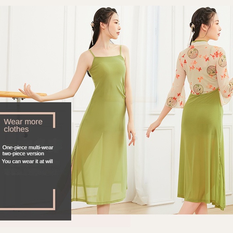 Đầm Sườn Xám Phối Lưới Co Giãn Thời Trang Cho Nữ