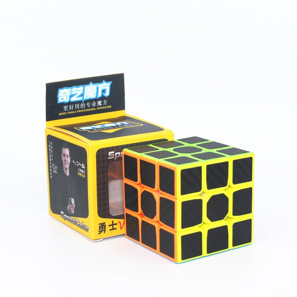 Rubik 3x3 Qiyi Carbon Fiber Rubik 3 tầng lập phương, đồ chơi phát triển trí tuệ IQ