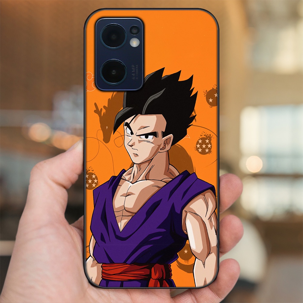 Ốp lưng Oppo Reno 7 5G viền đen in hình Gohan Dragon Ball