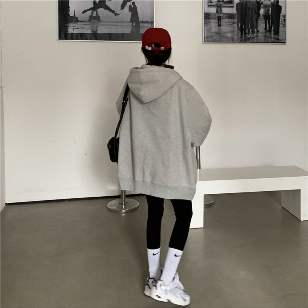 Áo Hoodie Tay Dài Phong Cách Hàn Quốc Thời Trang Cho Nữ