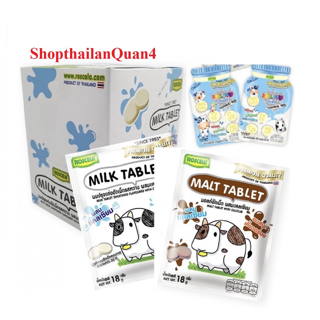 (HCM) Kẹo sữa bò Milk Tablet 18g Thái Lan HSD 7/2023