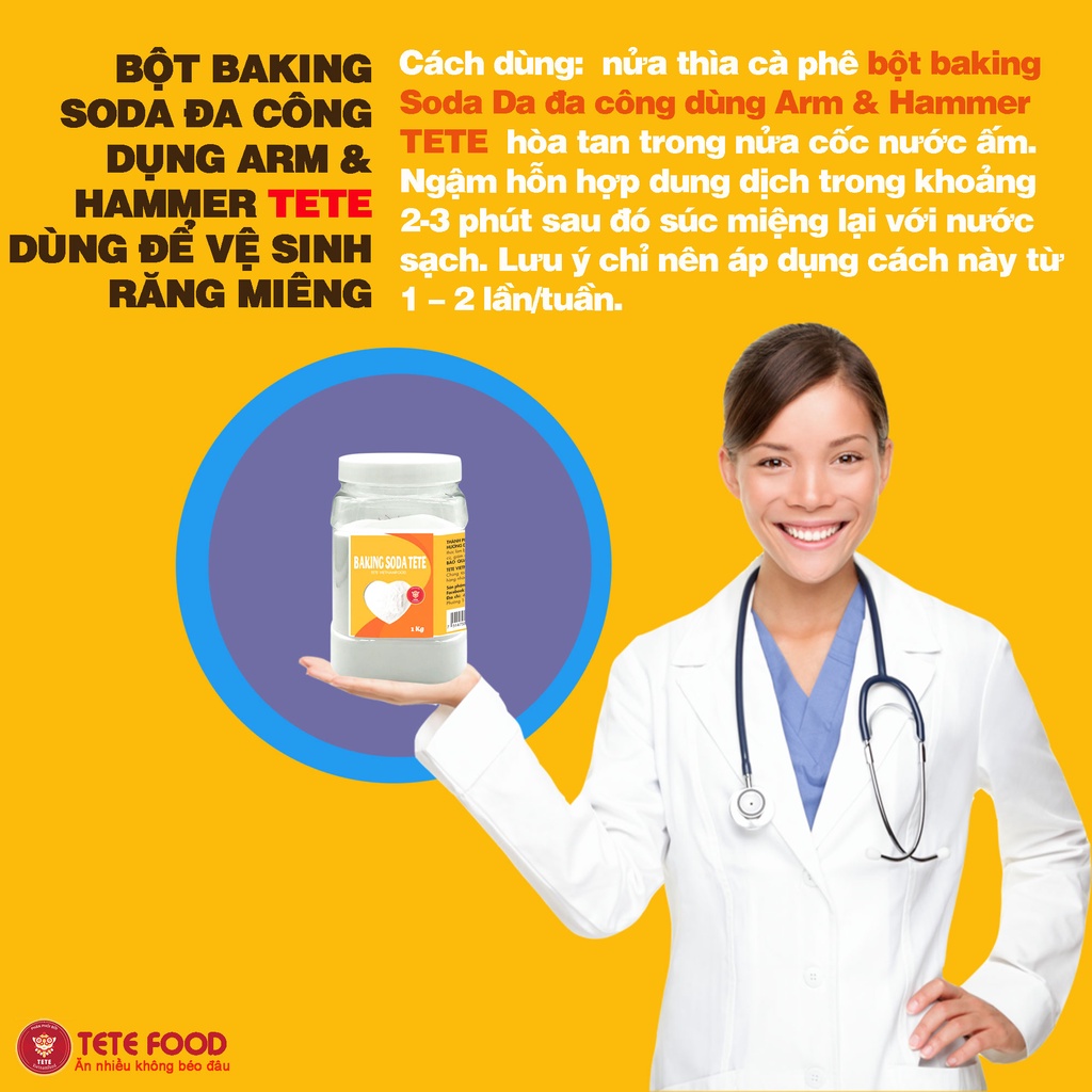 500gram Bột Baking Soda Đa Công Dụng TETE