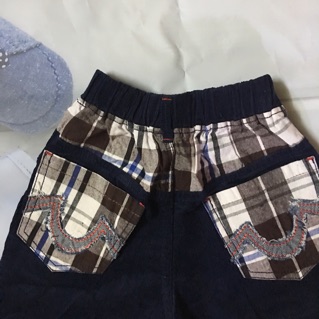 Quần nhung lưng thun lật lai bé trai