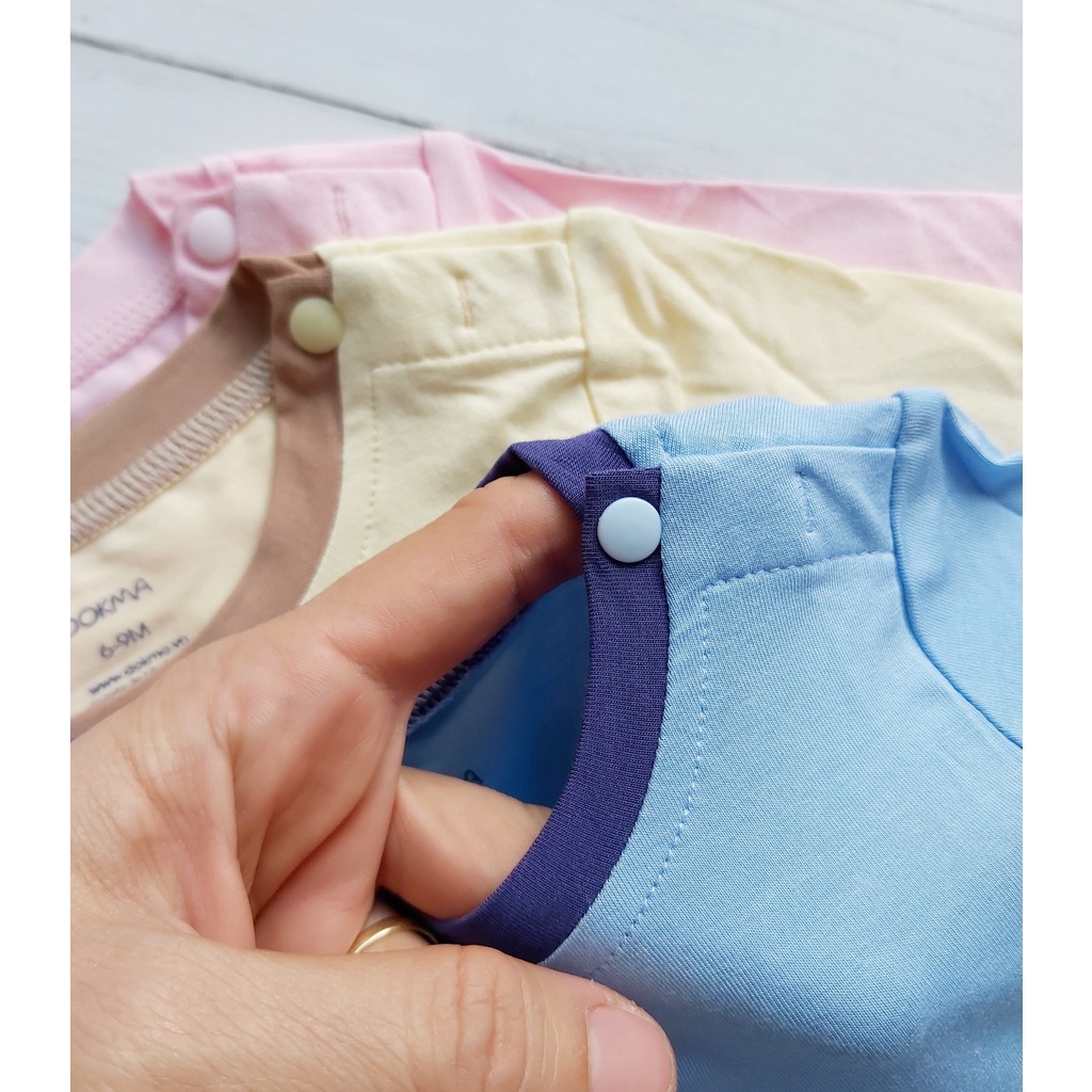 Bộ dài tay cài vai Dokma - chất sợi tre siêu mềm mát, kháng khuẩn, ngăn tia UV