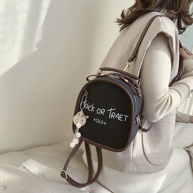 Balo mini có thể đeo chéo phong cách Hàn Quốc thiết kế đơn giản thời trang dành cho nữ IELGY