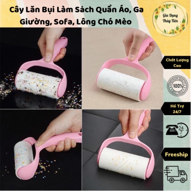 Cây Lăn Bụi Làm Sạch Quần Áo, Ga Giường, Sofa, Lông Chó Mèo