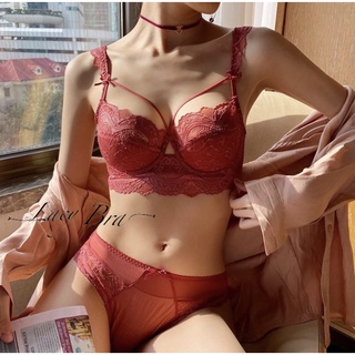Bộ Đồ Lót Ren Dây Đan Chéo Sexy Có Gọng Đệm Mỏng Siêu Gợi Cảm Lacy Bra - B09
