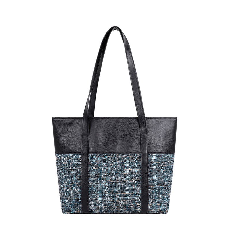 Túi xách đeo vai IELGY sức chứa lớn màu tương phản phong cách Hàn Quốc dành cho nữ