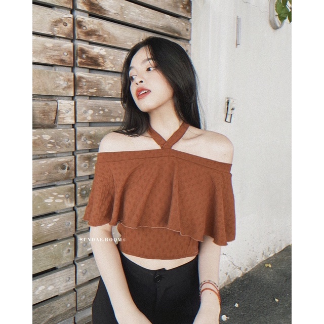 Áo trễ vai dây chéo Deros