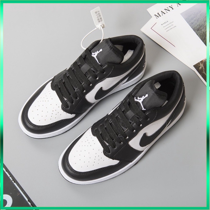 Giày Thể Thao Nam Nữ 𝗝𝗼𝗿𝗱𝗮𝗻 𝗣𝗮𝗻𝗱𝗮 Thấp Cổ , Giày Sneaker Jordan Panda Cổ Thấp Màu Đen Trắng Full Box
