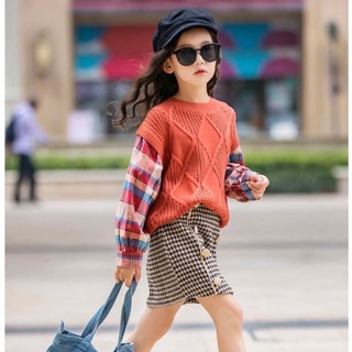 ÁO LEN PHỐI TAY DẠ KẺ