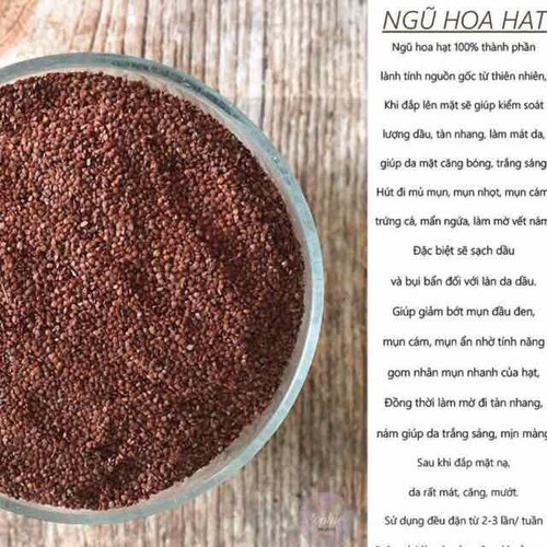 Mặt Nạ Ngũ Hoa Hạt Đắp Mặt Nguyên Chất, Hạt Đinh Lịch Handmade