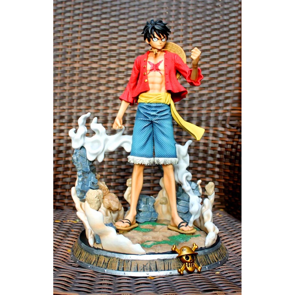 [Ảnh thât] Mô hình Luffy mũ rơm cao khoang 37cm - One Piece