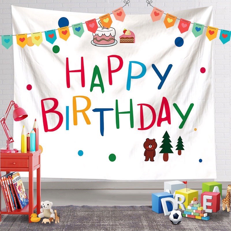 Phông nền background Happy Birthday trang trí sinh nhật cho em bé, người lớn phong cách Hàn Quốc