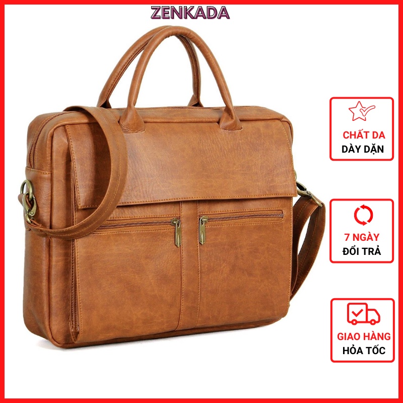 Túi đựng laptop 15.6 inch, cặp xách văn phòng công sở Zenka nhiều ngăn tiện dụng rất sang trọng và lịch lãm_ZKC19_1