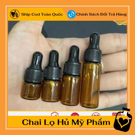 Lọ Chiết Serum ❤ TOP GIÁ RẺ ❤ Lọ đựng tinh dầu bóp giọt Khoen đen 2ml/3ml/5ml.