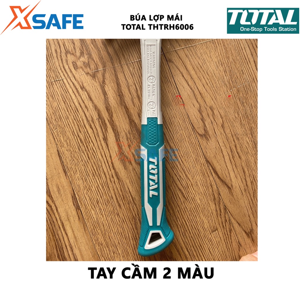 Búa lợp mái TOTAL THTRH6006 Búa cầm tay trọng lượng 600g, đầu búa rèn nguyên khối, chịu nhiệt, thép carbon 45#