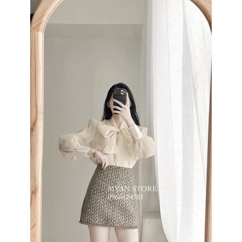 [Mã FASHIONGREEN hoàn 10% tối đa 50K xu đơn 300K] ANU88 - ÁO SƠ MI NỮ VOAN TƠ CỔ NƠ TO TAY BỒNG | BigBuy360 - bigbuy360.vn