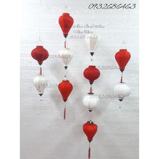 Combo 11 đèn lồng hội an size 20cm trang trí