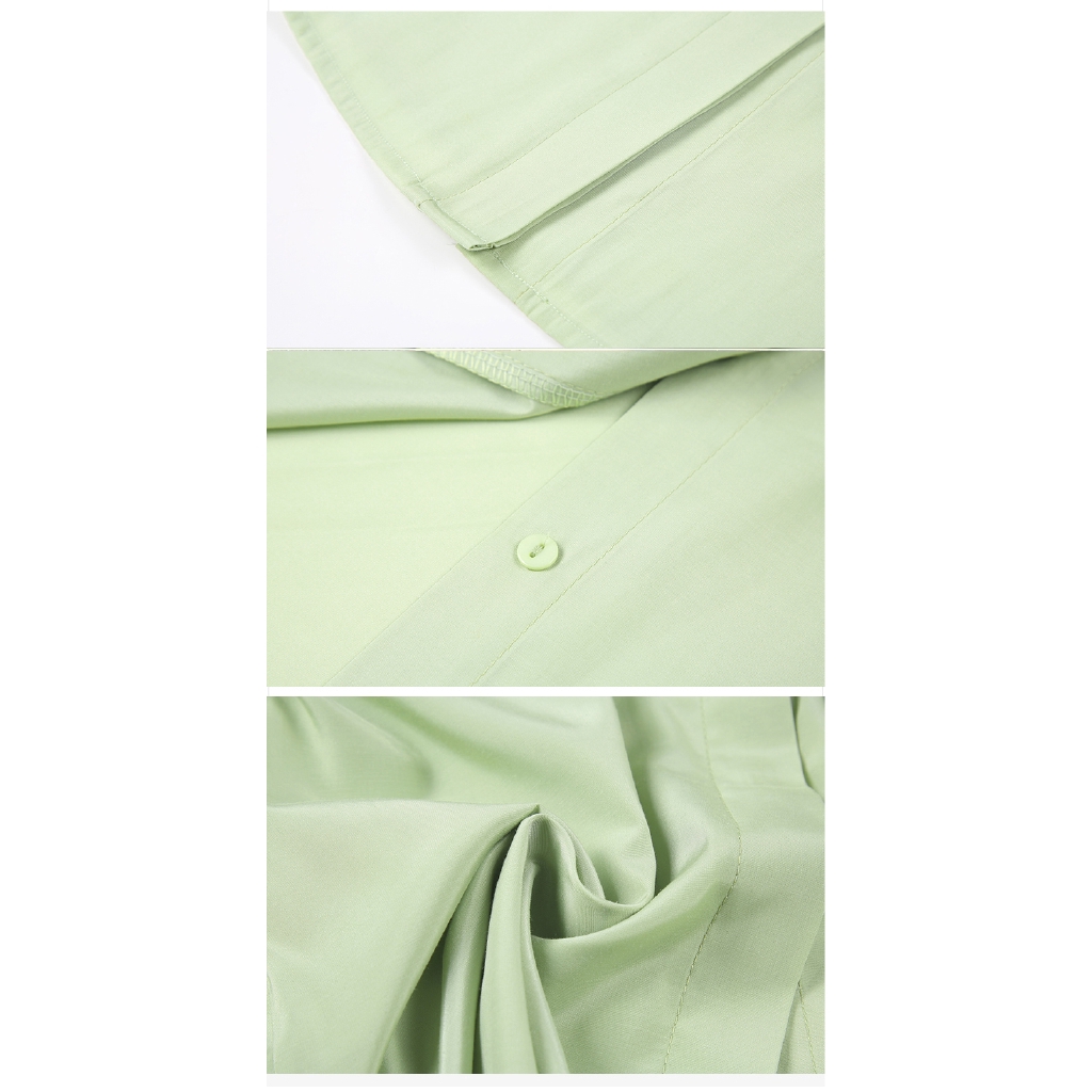 New 2020 White Green Solid Color Summer Fashion Korean Style Loose Short Sleeves Casual OL Office  Shirts Top for Women | BigBuy360 - bigbuy360.vn