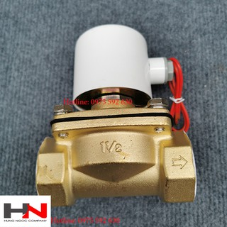 Van điện từ dn40 và quận coil điện ren 48mm chất liệu đồng thau