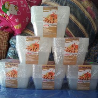 (set 10) Hộp nhựa chữ nhật mỏng đựng thực phẩm, hộp nhựa dùng 1 lần cỡ 500ml - 650ml - 750ml - 1000 ml