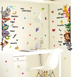 Decal dạy tiếng anh các con vật