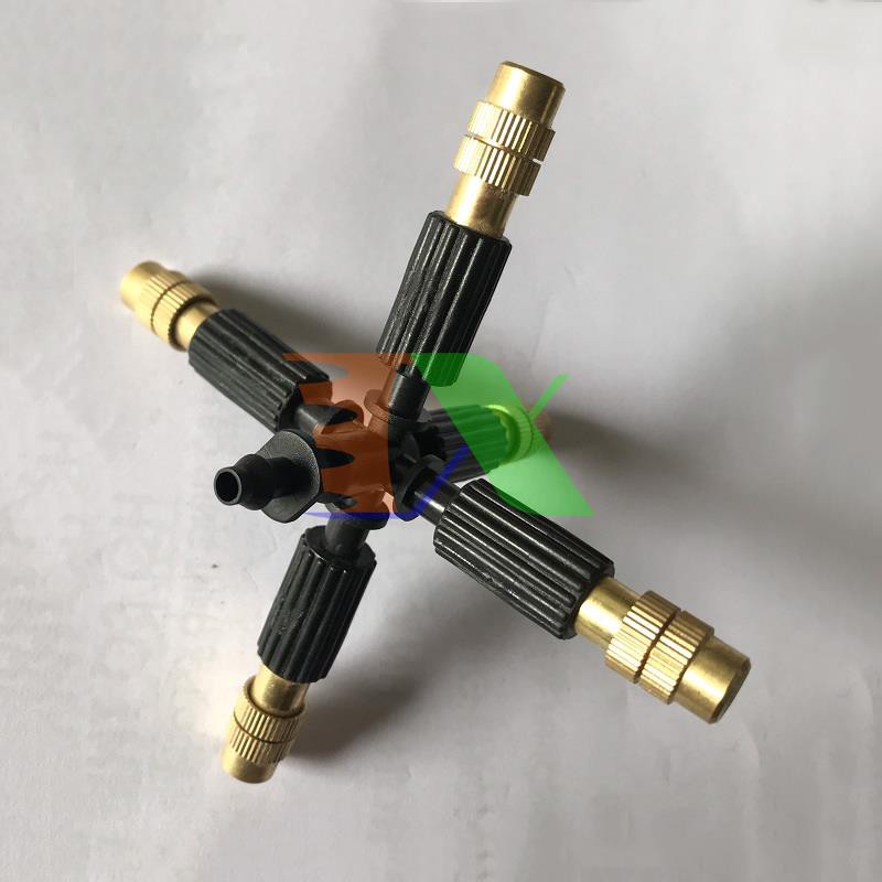 Bộ 5 đầu tưới Phun sương bằng đồng 250Lit/h + Khởi thủy 4/7mm