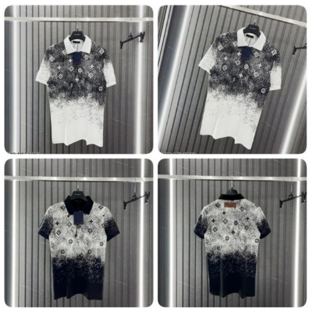 Áo cổ POLO nam nữ vảy sơn L..V chất cotton su
