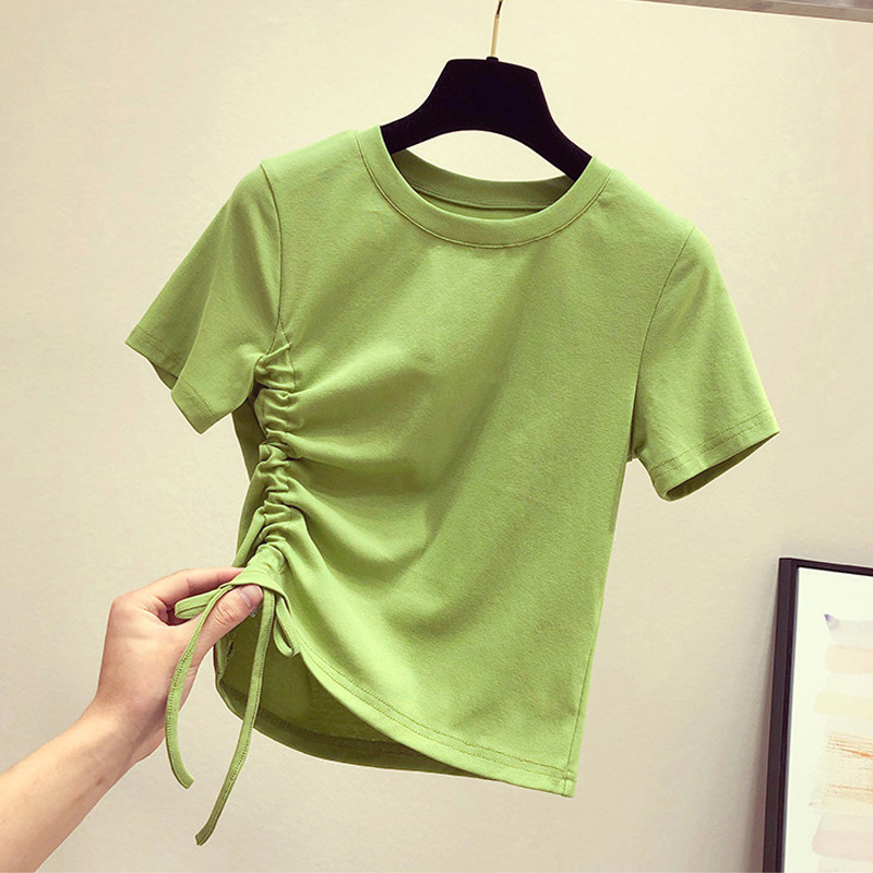 IELGY    Phụ Nữ Mùa Hè Mỏng Màu Rắn Hàng Đầu